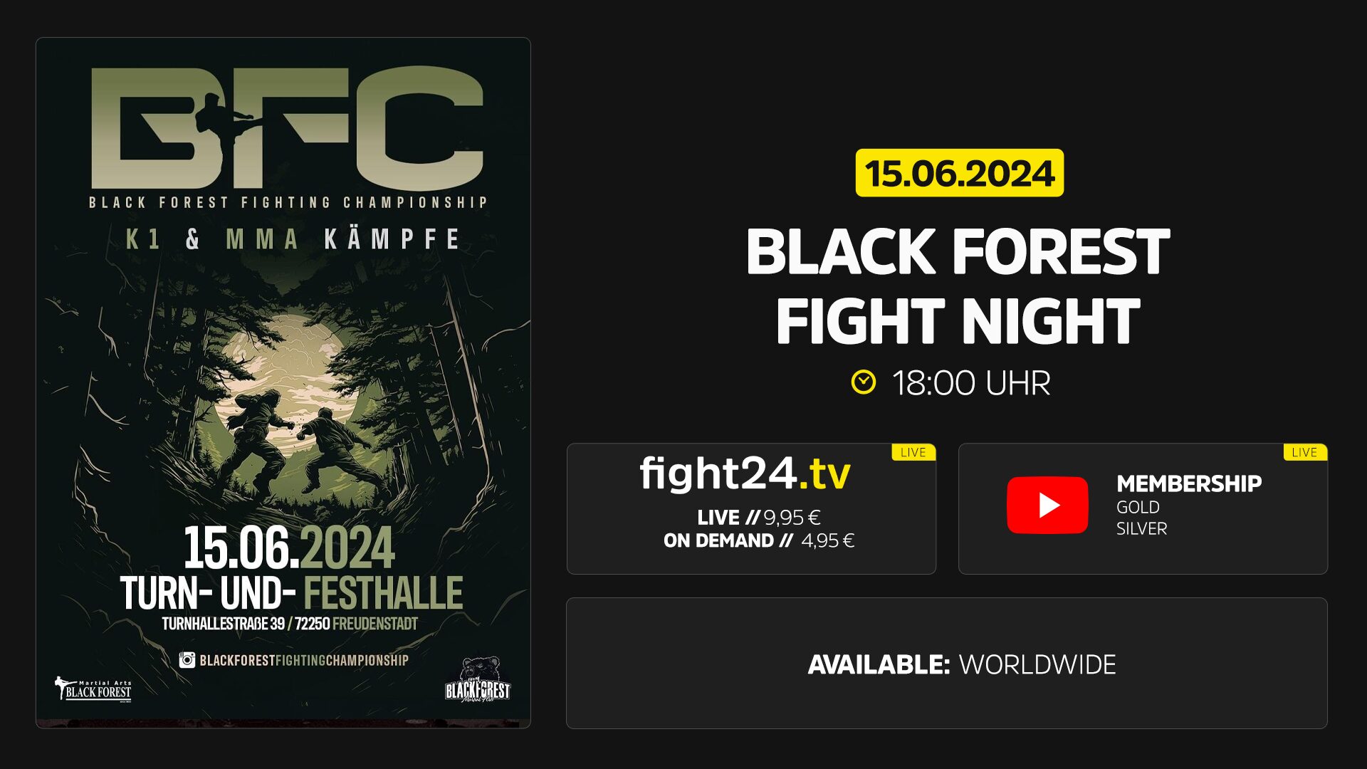 Black Forest Fight Night Livestream