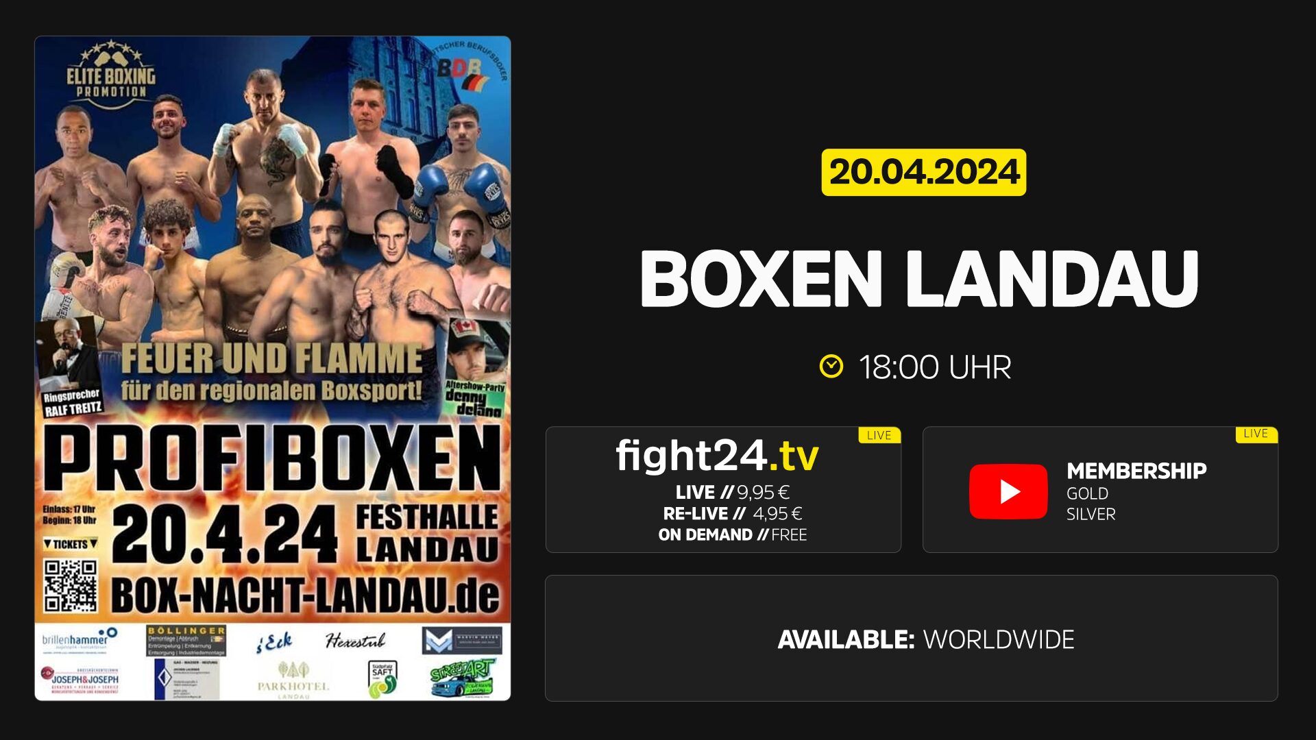 Boxnacht Landau Livestream